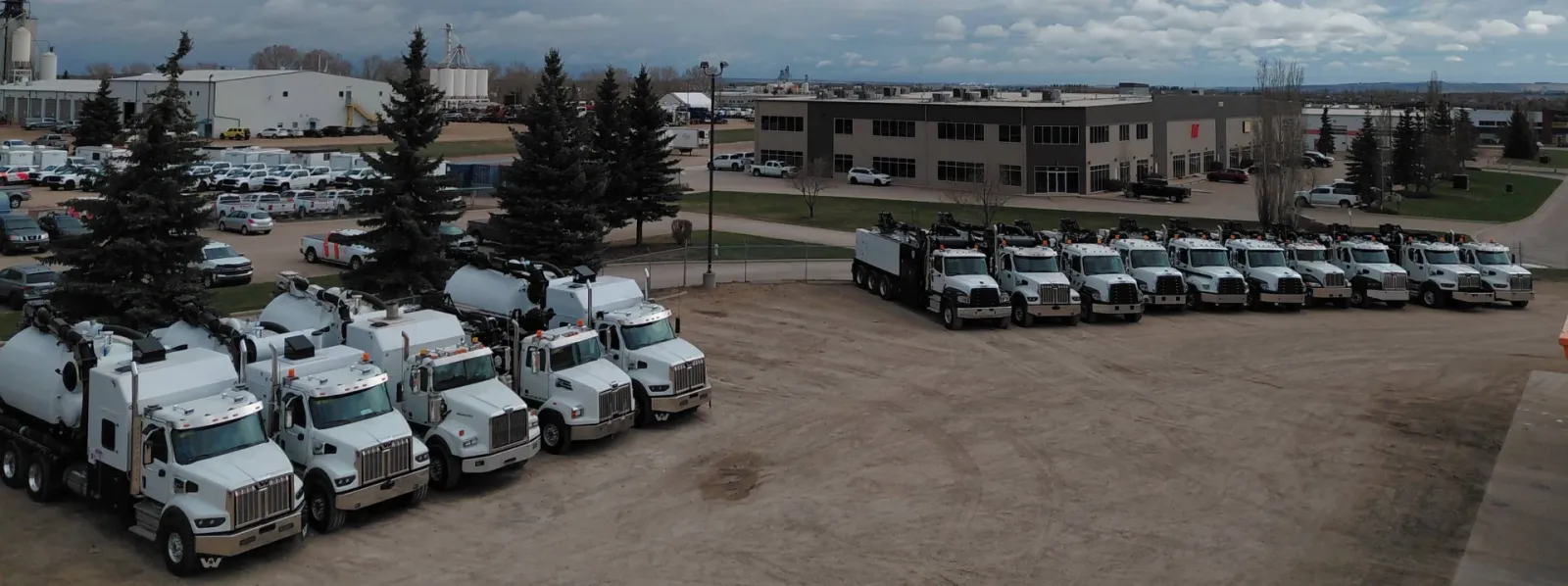 Trucks in front of Red Deer location